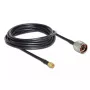 Kabel koncentryczny DeLOCK 89465 RG-58 5 m wtyk N wtyk SMA czarny
