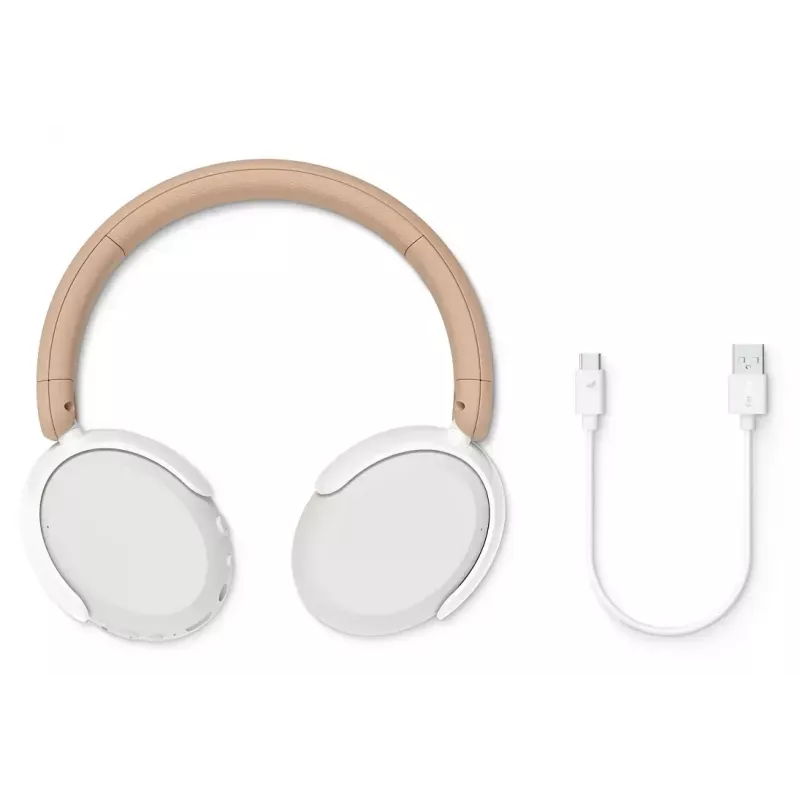 Philips 5000 series TAK5500AL/00 słuchawki/zestaw słuchawkowy Przewodowe i bezprzewodowe Nauszny Rozmowy/Muzyka Bluetooth Bursztynowy, Biały