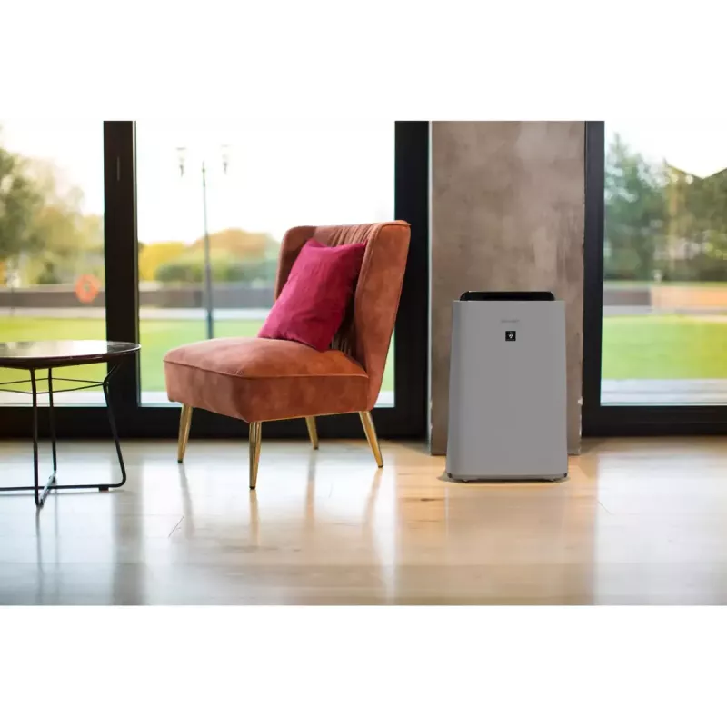 Oczyszczacz powietrza Sharp UA-HD50E-L — powierzchnia 38 m², 306 m³/h, 55 dB, 54 W, Szary, 7,9 kg