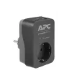 APC PME1WU2B-GR listwa przeciwprzepięciowa Czarny, Szary 1 gniazdko AC 230 V