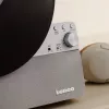 Gramofon audio z napędem paskowym Lenco LSA-071SI, w pełni automatyczny, szary, Bluetooth, 3,5 mm, 10 W