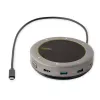 StarTech.com USB-C głośnik konferencyjny ze stacją dokującą, mini przenośny głośnik konferencyjny i stacja audio, USB-C do VGA/4K HDMI, hub 2x USB-A, mikrofon/głośnik, głośnik konferencyjny Teams/Zoom/Softphone