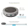 StarTech.com USB-C głośnik konferencyjny ze stacją dokującą, mini przenośny głośnik konferencyjny i stacja audio, USB-C do VGA/4K HDMI, hub 2x USB-A, mikrofon/głośnik, głośnik konferencyjny Teams/Zoom/Softphone