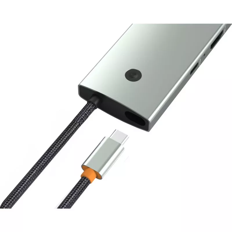 Techly IUSB32C-HUB6HPDI koncentrator interfejsu USB 3.2 Gen 1 (3.1 Gen 1) Type-C 5000 Mbit/s Aluminium