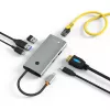 Techly IUSB32C-HUB6HPDI koncentrator interfejsu USB 3.2 Gen 1 (3.1 Gen 1) Type-C 5000 Mbit/s Aluminium