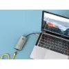 Techly IUSB32C-HUB6HPDI koncentrator interfejsu USB 3.2 Gen 1 (3.1 Gen 1) Type-C 5000 Mbit/s Aluminium