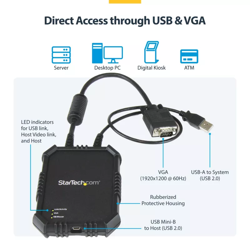 Konsola KVM StarTech.com z laptopa na serwer w wytrzymałej obudowie