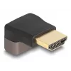 DeLOCK Adapter HDMI męski na żeński pod kątem 90° do góry 8K 60 Hz szary metal