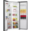Lodówko-zamrażarka Gorenje side by side NRS917E41BXWD, wolnostojąca, drzwi amerykańskie, czarny, 2 drzwi, dotykowe sterowanie, LED