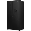 Lodówko-zamrażarka Gorenje side by side NRS917E41BXWD, wolnostojąca, drzwi amerykańskie, czarny, 2 drzwi, dotykowe sterowanie, LED