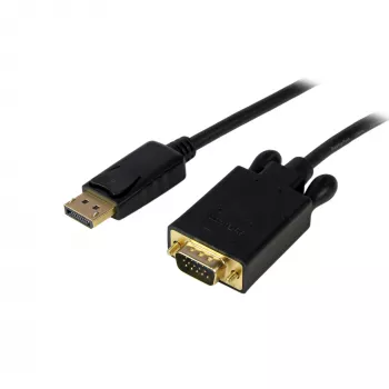 StarTech.com Kabel DisplayPort do VGA 4,6 m (15 stóp) – Aktywny kabel przejściówkowy DisplayPort do VGA – Wideo 1080p – Kabel monitorowy DP do VGA – Konwerter DP 1.2 na VGA – Złącze DP z zatrzaskiem