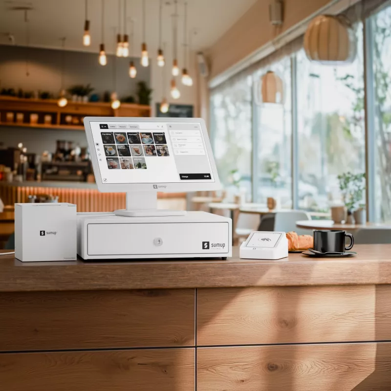 Szafka kasowa SumUp Cash Drawer — obudowa z tworzywa sztucznego i stali, biała, 330 × 340 × 100 mm, 5 kg