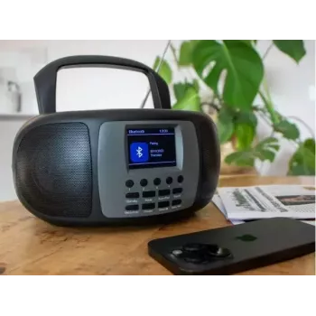 Przenośne radio DAB+/FM Lenco SCD-860 z Bluetooth, odtwarzaczem CD, wyświetlaczem TFT 2,4 cala, 2×2W, AUX, zasilaniem bateryjnym/sieciowym