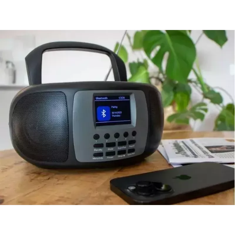Przenośne radio DAB+/FM Lenco SCD-860 z Bluetooth, odtwarzaczem CD, wyświetlaczem TFT 2,4 cala, 2×2W, AUX, zasilaniem bateryjnym/sieciowym