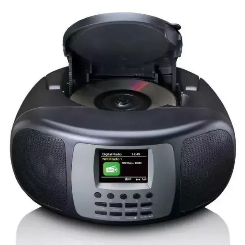 Przenośne radio DAB+/FM Lenco SCD-860 z Bluetooth, odtwarzaczem CD, wyświetlaczem TFT 2,4 cala, 2×2W, AUX, zasilaniem bateryjnym/sieciowym