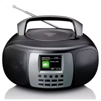 Przenośne radio DAB+/FM Lenco SCD-860 z Bluetooth, odtwarzaczem CD, wyświetlaczem TFT 2,4 cala, 2×2W, AUX, zasilaniem bateryjnym/sieciowym