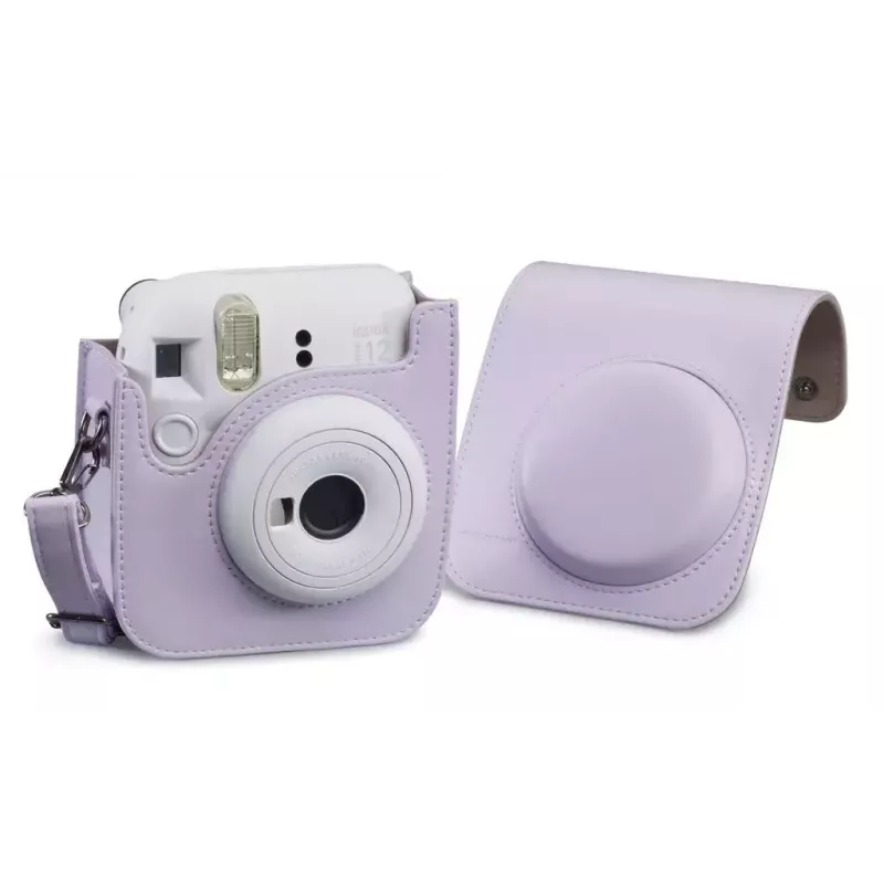 Pokrowiec Cullmann RIO Fit 120 do Fujifilm Instax mini 12, liliowy, pasek na ramię, 1 kieszeń zewnętrzna