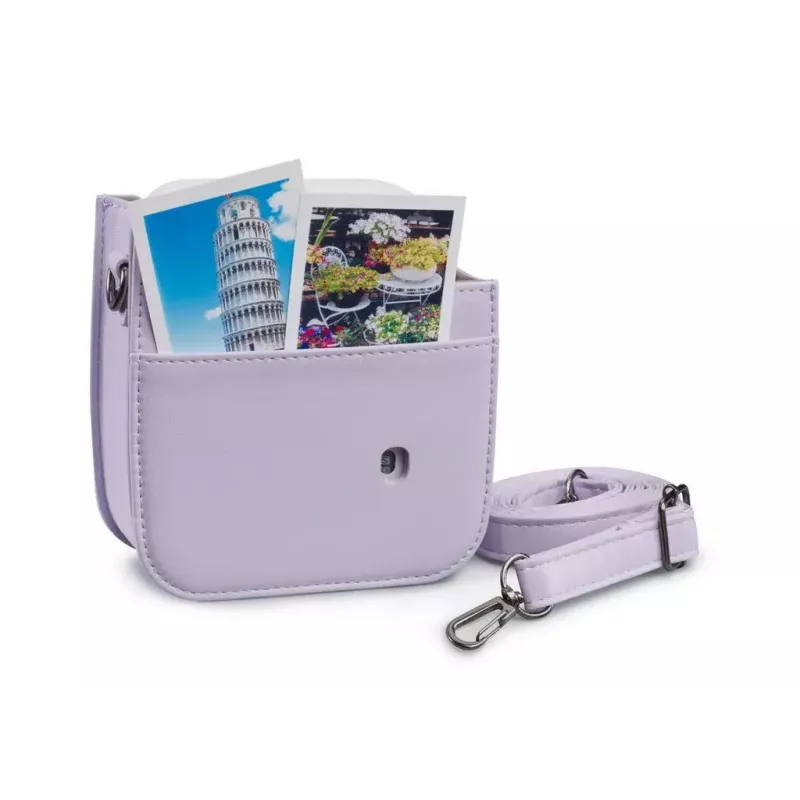 Pokrowiec Cullmann RIO Fit 120 do Fujifilm Instax mini 12, liliowy, pasek na ramię, 1 kieszeń zewnętrzna