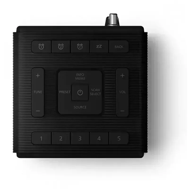 Cyfrowy budzik Philips TAR5100/10 Czarny 12/24h LCD Bluetooth