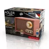 Radio przenośne Adler AD 1171 — AM/FM, 10 W RMS, Bluetooth, antena zewnętrzna, brązowy, 290×200×172 mm