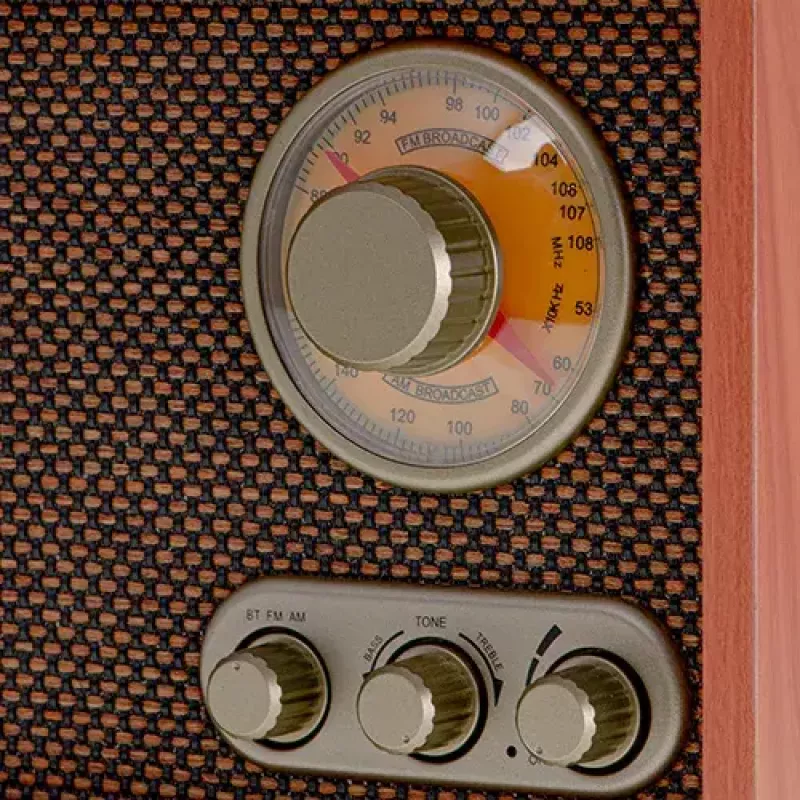 Radio przenośne Adler AD 1171 — AM/FM, 10 W RMS, Bluetooth, antena zewnętrzna, brązowy, 290×200×172 mm