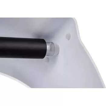 Podwyższana deska sedesowa z podłokietnikami ActionMed NT200AM — biała, szerokość 560 mm, maks. waga użytkownika 136 kg, blokowana, wspomagana regulacja wysokości