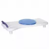 Ławeczka wannowa ActionMed LW400AM 2-w-1 z obrotowym dyskiem transferowym, biała, odporna na wilgoć, ergonomiczne siedzisko, otwór do zawieszenia