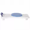 Ławeczka wannowa ActionMed LW400AM 2-w-1 z obrotowym dyskiem transferowym, biała, odporna na wilgoć, ergonomiczne siedzisko, otwór do zawieszenia