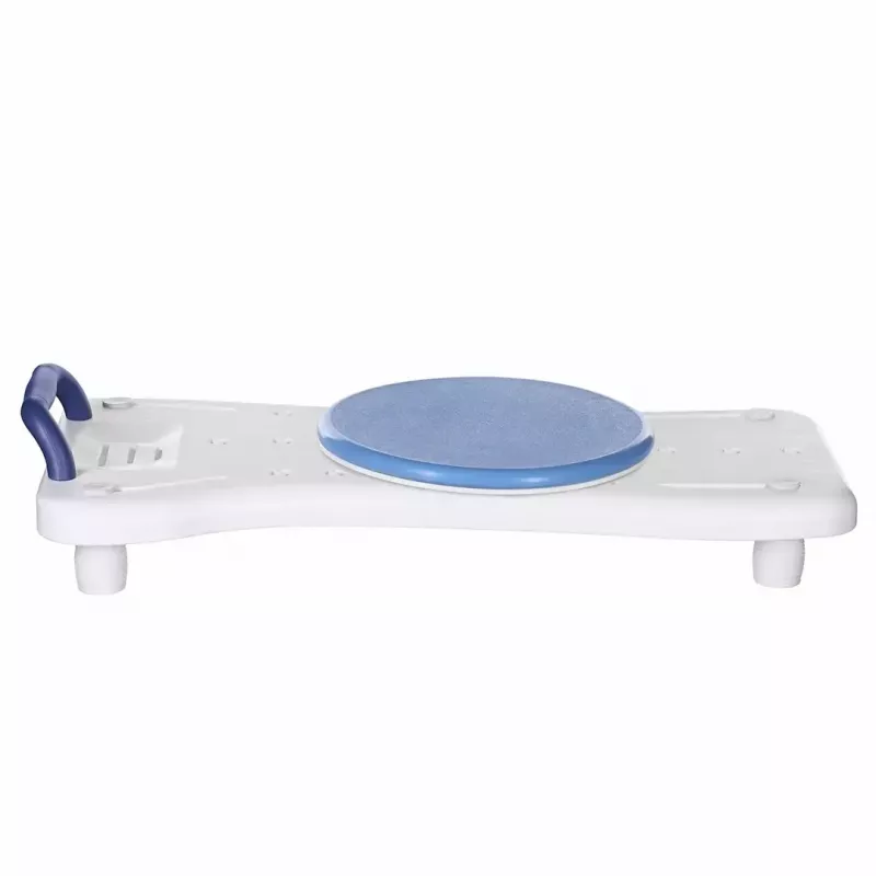 Ławeczka wannowa ActionMed LW400AM 2-w-1 z obrotowym dyskiem transferowym, biała, odporna na wilgoć, ergonomiczne siedzisko, otwór do zawieszenia