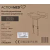 Składane krzesełko prysznicowe montowane na ścianie ActionMed KP600AM — białe, ergonomiczne siedzisko, regulowane antypoślizgowe nóżki, 3 kg