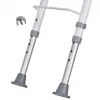 Składane krzesełko prysznicowe montowane na ścianie ActionMed KP600AM — białe, ergonomiczne siedzisko, regulowane antypoślizgowe nóżki, 3 kg