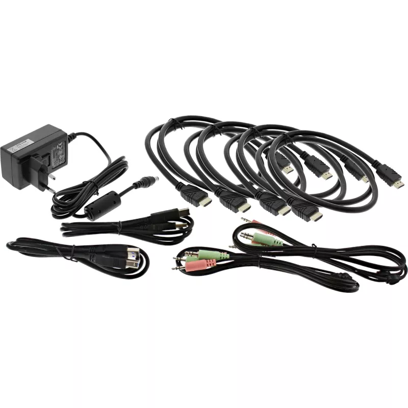 Przełącznik KVM Desktop InLine 62652I 2-portowy Dual Monitor HDMI 4K USB 3.0 Audio