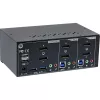 InLine KVM Desktop Switch, 2-portowy, Dual Monitor DP 1.2, 4K, USB 3.0, Audio