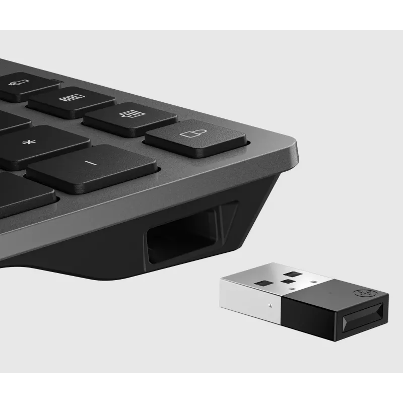 Bezprzewodowa klawiatura wielourządzeniowa HP 725 z możliwością ładowania, 499 g, 420,5 x 120,7 x 17,7 mm