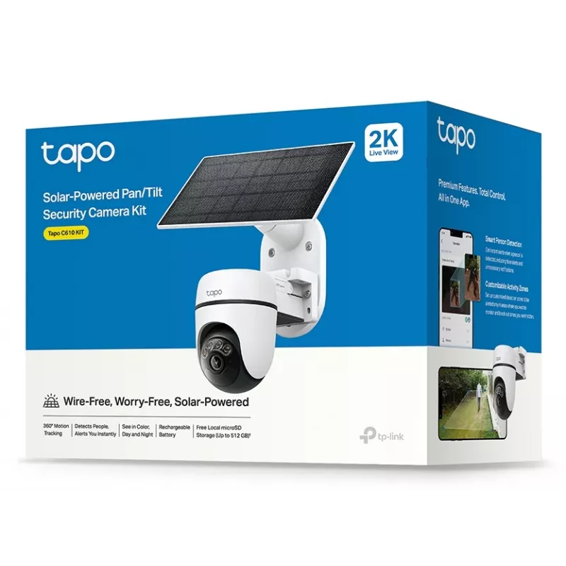 TP-Link Tapo Zestaw solarny kamery bezpieczeństwa z funkcją obrotu i pochylenia