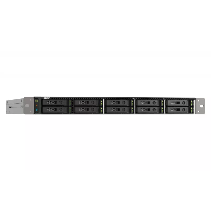 QNAP TS-h1090FU NAS Rack (1U) EPYC 7302P 128 GB DDR4 0 TB QuTS hero Czarny, Szary