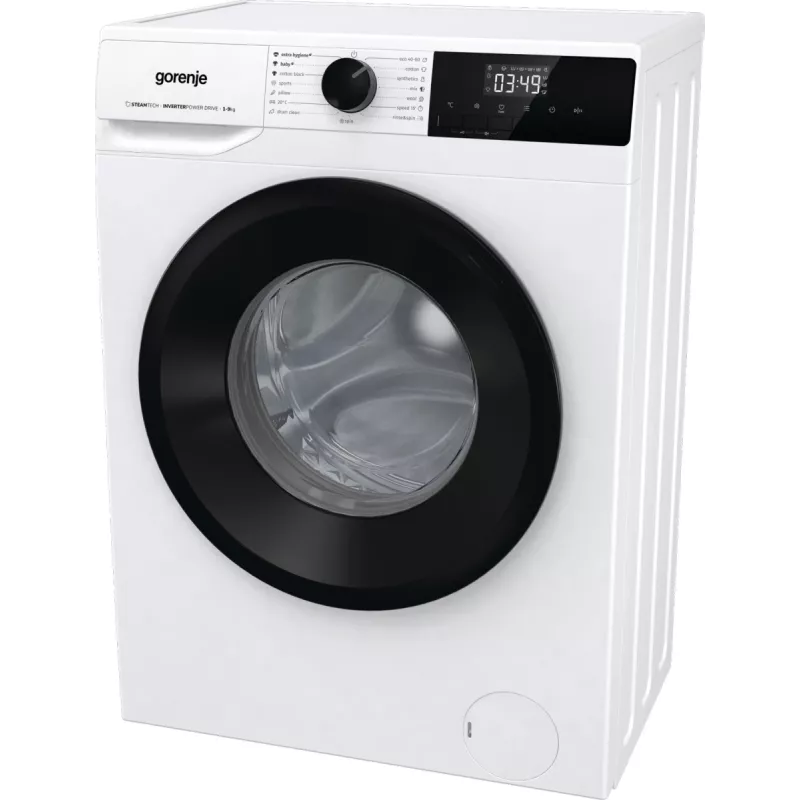 Gorenje Pralka WNHPI94A1PS BK070, ładowana od przodu, 9 kg, B, 75 dB, 1400 obr./min, A
