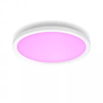 Philips Surimu Round Panel, inteligentna lampa sufitowa, Bluetooth/Zigbee, biały, aluminium, wielokolorowa, 2000 K