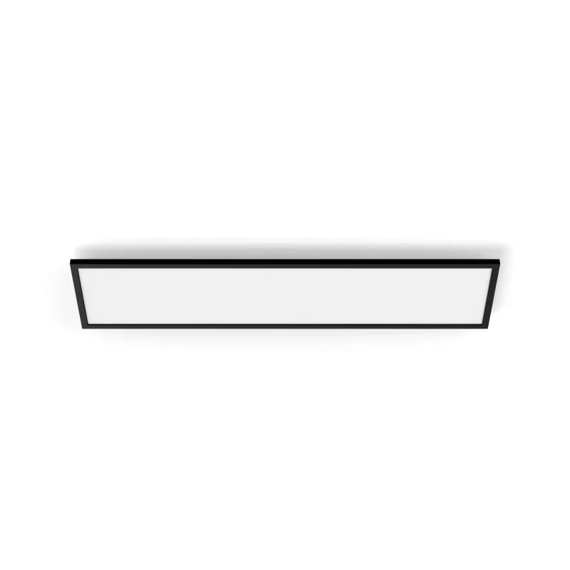 Inteligentna lampa sufitowa Signify Philips Aurelle Rectangle Panel — Bluetooth/Zigbee, 1200×300×48 mm, czarny