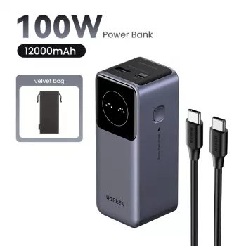 Przenośny powerbank Ugreen 12000mAh 100W szybkie ładowanie