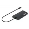 Stacja dokująca/Hub Manhattan USB-C z czytnikiem kart, porty (x5): Ethernet, USB-A (3) i USB-C, 5 Gb/s (USB 3.2 Gen 1 znane jako USB 3.0), z zasilaniem Power Delivery (100 W) do portu USB-C (Uwaga: wymagany dodatkowy zasilacz sieciowy USB-C i kabel USB-C), uniwersalna do wszystkich urządzeń, aluminium