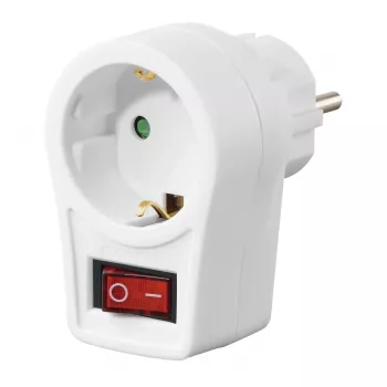 Hama 00223212 adapter wtyczki sieciowej Typ F Biały