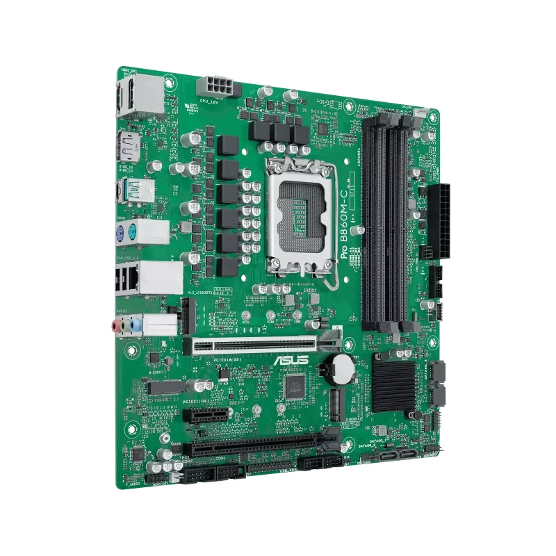 Płyta główna ASUS PRO B860M-C-CSM — Intel B860, LGA 1851 (Socket V1), Micro ATX, 4× DIMM DDR5, 256 GB max