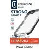 Cellularline Tetra Force Strong Guard - etui do iPhone 16e, ultraochronne, elastyczne, przeciwwstrząsowe z wbudowaną technologią antybakteryjną Microban®