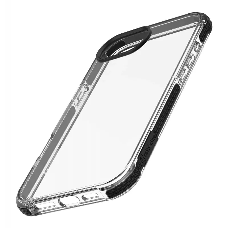 Cellularline Tetra Force Strong Guard - etui do iPhone 16e, ultraochronne, elastyczne, przeciwwstrząsowe z wbudowaną technologią antybakteryjną Microban®
