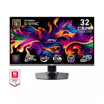 MSI MPG 322URX QD-OLED monitor komputerowy 80 cm (31.5 cala) 3840 x 2160 pikseli 4K Ultra HD Czarny