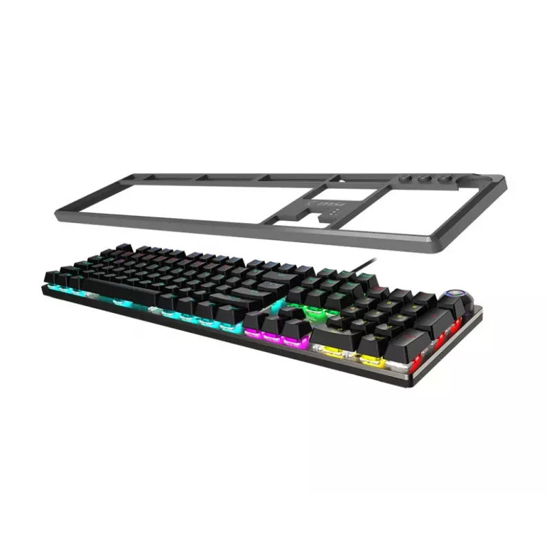 Klawiatura gamingowa MSI FORGE GK310 czerwony DE mechaniczna USB QWERTY czarna