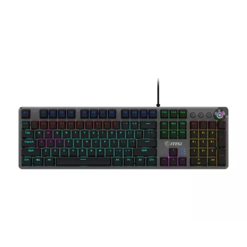 Klawiatura gamingowa MSI FORGE GK310 czerwony DE mechaniczna USB QWERTY czarna