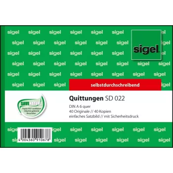 Formularz biznesowy Sigel SD022 zielony A6 Q