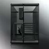 Obudowa komputerowa RAIJINTEK Paean — czarna, transparentna, ATX/Micro-ATX/Mini-ITX, 4x USB 3.2 Gen1, 3x 3,5 inch + 3x 2,5 inch wnęki